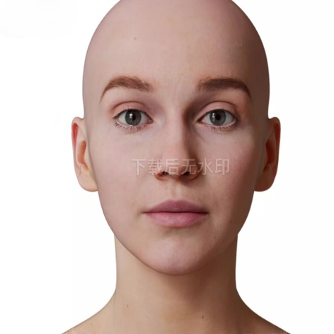 3DScan storeTen24写实高清扫描模型ZBrush女性头部HD Female 56
