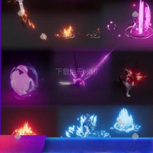 16种Unity3D游戏特效 ASE源文件插件Imagy VFX 1.3技能 远程特效