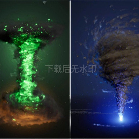 UE5龙卷风粒子风沙烟雾技能特效Tornado Generator Niagara
