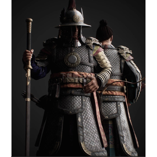 30中国古代甲胄3d模型 ZBrush雕刻模型 FBX格式文件