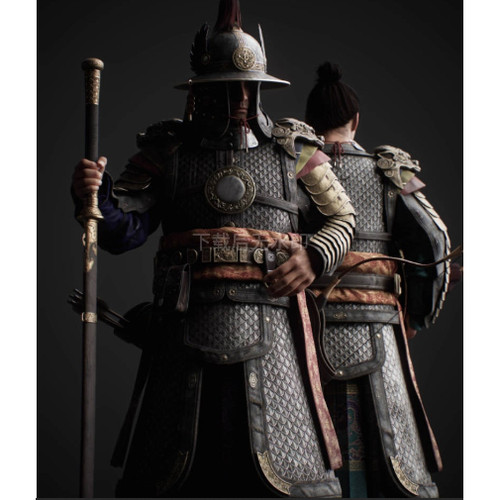 30中国古代甲胄3d模型 ZBrush雕刻模型 FBX格式文件