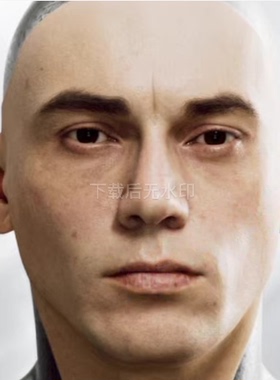 XYZVface新版ZBrush写实高清扫描模型头16K皮肤贴图Maksym147