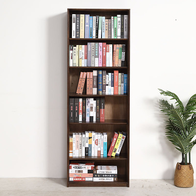 红橡木书柜组合书架黑胡桃色落地款墙简约玻璃柜组合柜子工厂直销