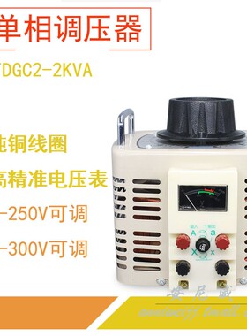 调压器 TDGC2-2KVA 2000VA   可调0-250V 0-300V交流耦用变压器