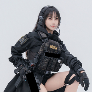 BAC黑灰工业儿童女生武装 娘小型 战术娘背心QPC2.0 TRN