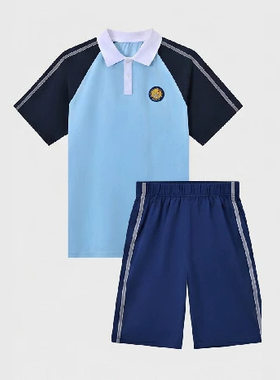虎门捷胜小学校服polo衫短袖运动夏季