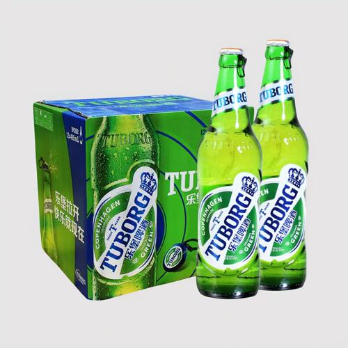 Tuborg/乐堡啤酒 嘉士伯啤酒易拉环盖瓶装495ml*12瓶整箱玻璃瓶