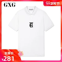 GXG nam mùa hè trắng ngắn tay áo thun thời trang Áo sơ mi cộc tay thêu hàng đầu nam # GY124713C - Polo áo polo đỏ