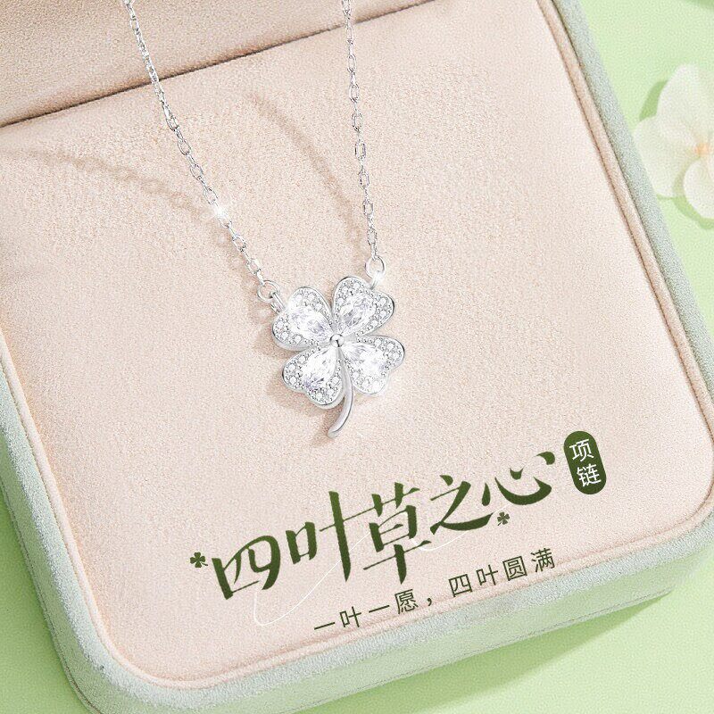 纯银锁骨项链女七夕节礼物送女友