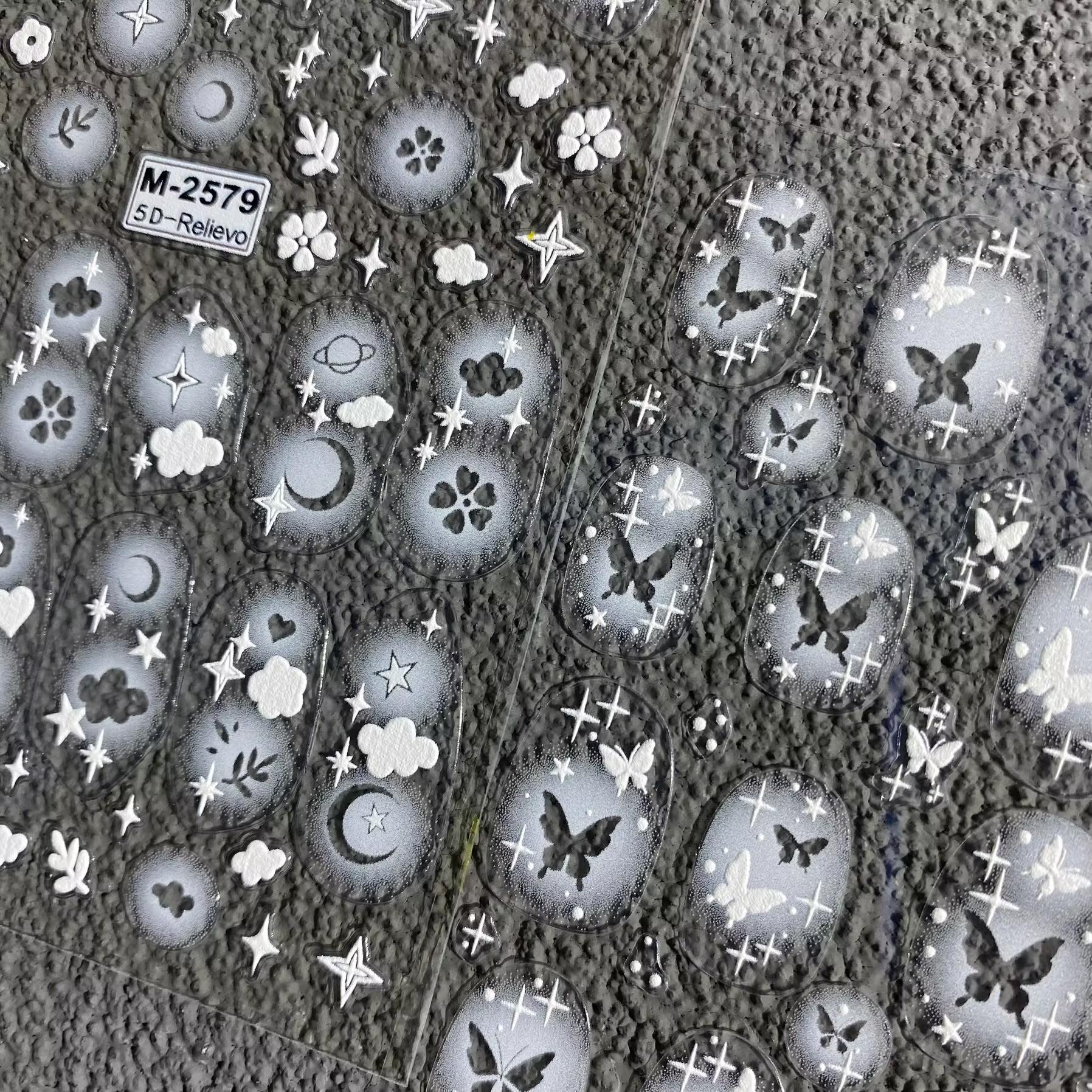 卡通圣诞节雪花手账指甲装饰贴