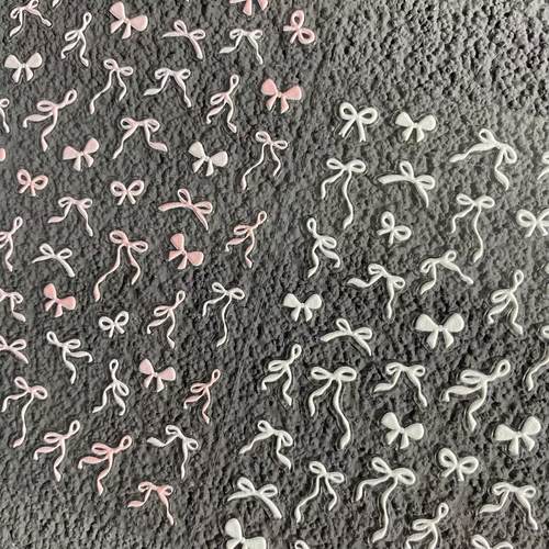 薄韧款甜美蝴蝶结美甲贴纸