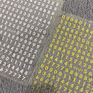 简约烫金烫银数字美甲贴纸金银阿拉伯数字防水背胶指甲装饰贴