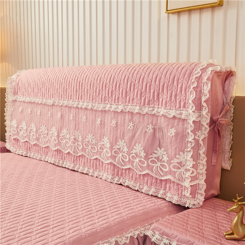 100%纯棉蕾丝全包床头罩