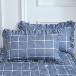 100全棉加厚夹棉枕套纯棉枕芯套大号枕头套48cmx74cm一对四季 通用