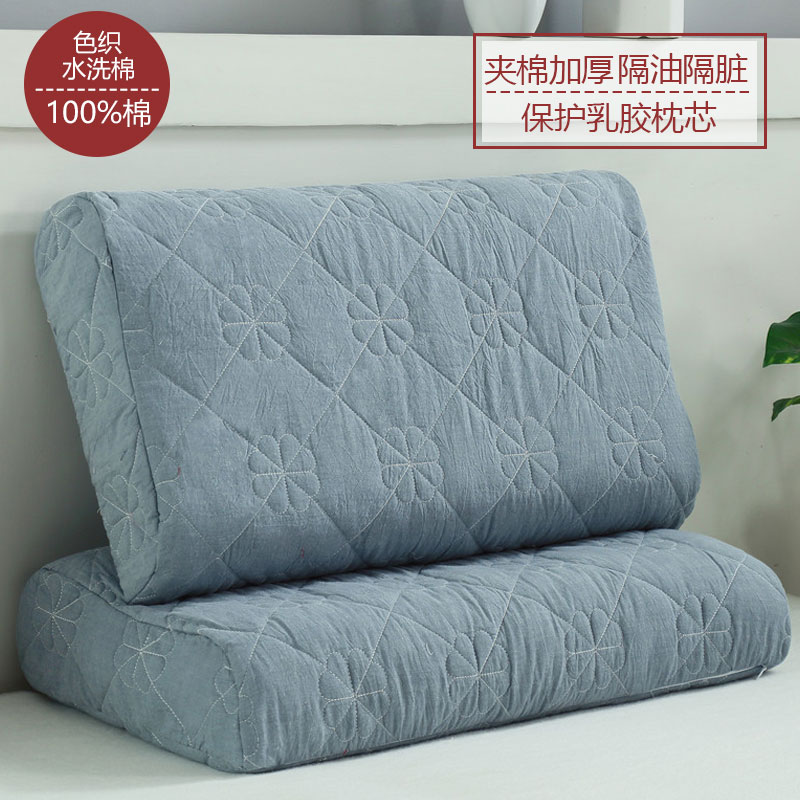精灵羽不褪色不起球夹棉加厚枕套