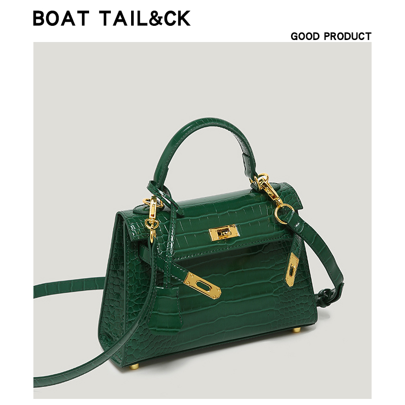 mini二代鳄鱼纹凯莉包