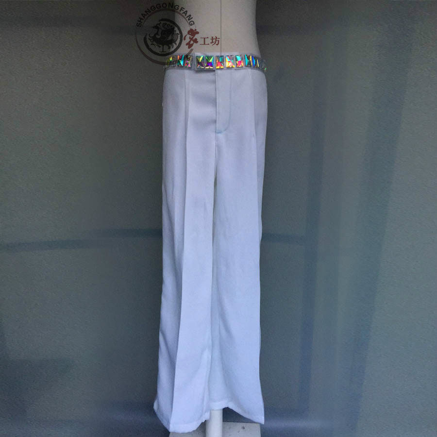 拉丁舞男裤 男童拉丁舞演出服 裤子 拉丁舞表演比赛服男款 A67
