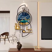 高端轻奢时钟挂墙客厅钟表艺术创意挂钟大气高级感挂钟免打孔餐厅