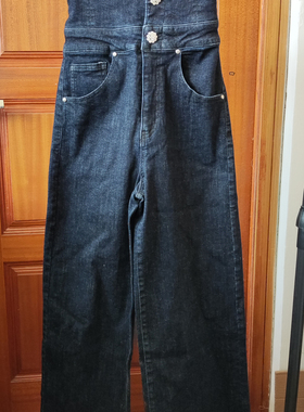 初原家女士高弹高腰牛仔裤甜美日系直筒裤收腰春秋款rady