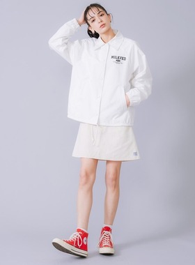 初原家女士纯棉半身裙日系可爱短裙A字裙包臀白色显瘦milkfed