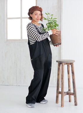 背带裤长裤纯棉春秋日系大码宽松