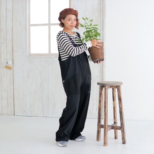 初原家女士高腰背带裤女款减龄神器宽松日系大码长裤柔软舒适