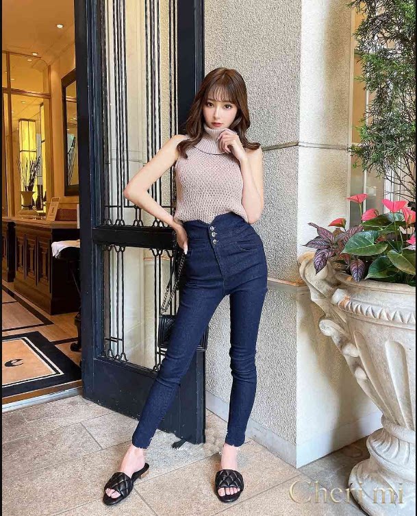 日系女款修身紧身小脚裤