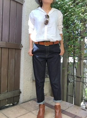 初原家女士牛仔长裤修身高腰显瘦百搭铅笔四季可穿iena日系