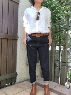 高腰显瘦百搭铅笔四季 可穿iena日系 修身 初原家女士牛仔长裤