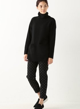 初原家女士牛仔裤高腰胶印黑色日系春季新款journal standard