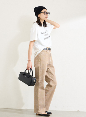 初原家女士日系微喇牛仔长裤女款显瘦显身材journal standard