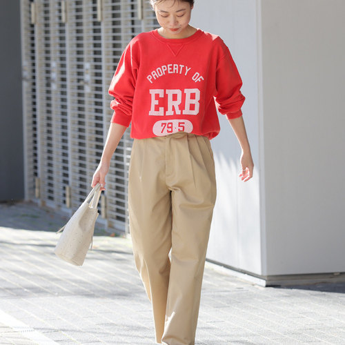 日系女款纯棉直筒休闲裤