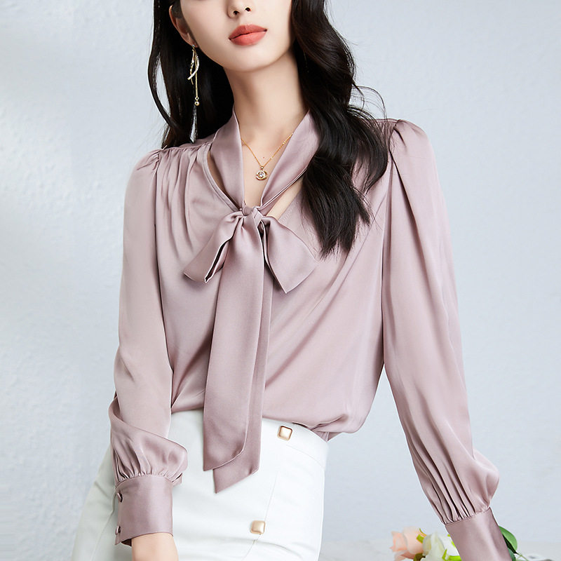 桑蚕丝衬衣女春季新款重磅真丝双