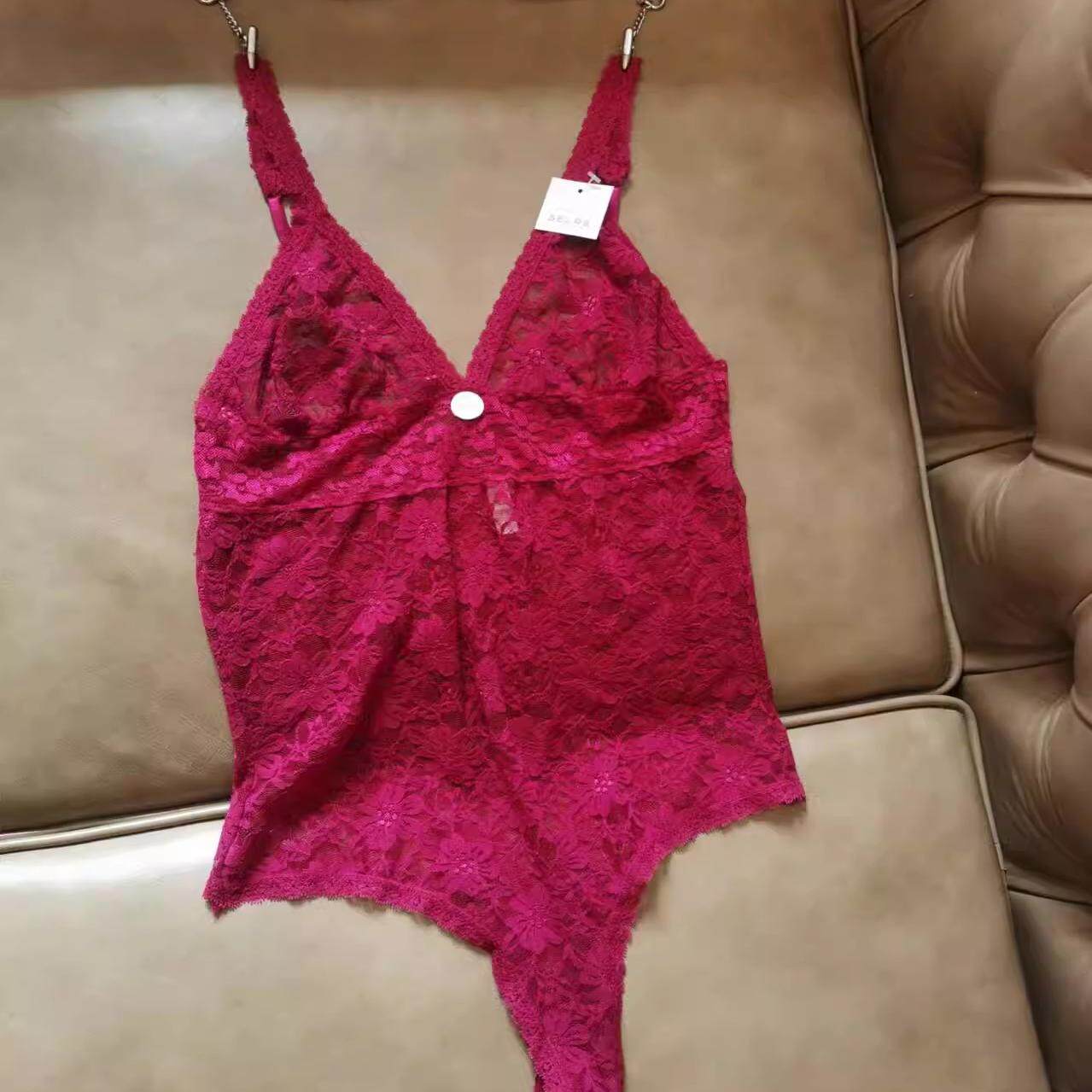 艾塔丽丝欧美新品女士蕾丝性感连体衣裆部不可打开适合下胸围7580