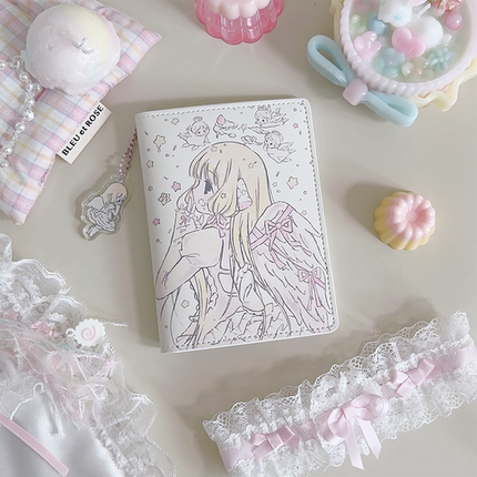 原创设计小叽星星少女护照夹旅行可爱证件包人形电脑天使心梦幻