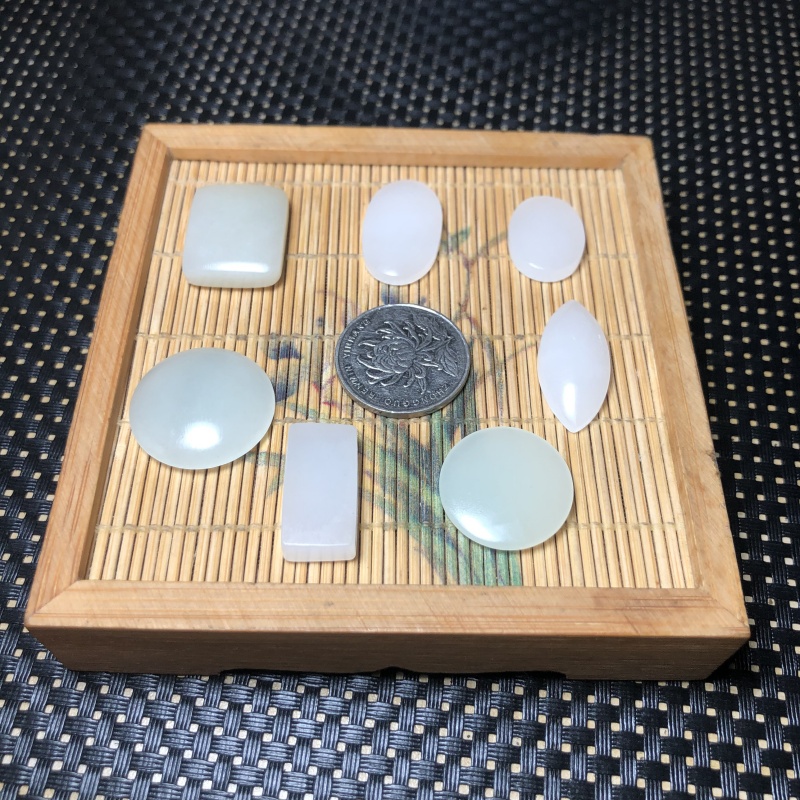 保真新疆和田玉吊坠雕刻学习料白玉青白玉碧玉练手雕刻挂件玉石料