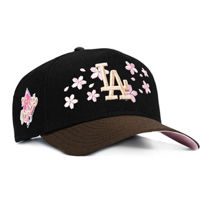 NEWERA棒球帽MLB洛杉矶道奇1988年世界樱花纪念版弯檐调节帽