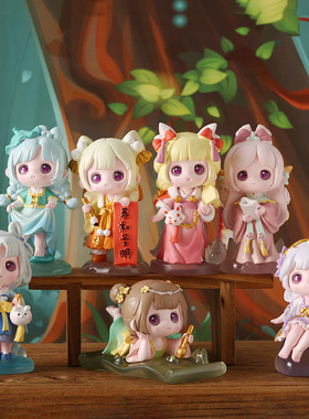 时遇春风盲盒潮玩手办 创意二次元卡通动漫公仔模型 树脂工艺礼品