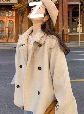 毛呢外套女秋冬2025新款小个子韩系高级气质小香风短款呢大衣女