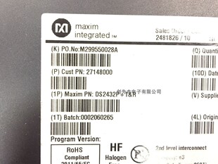 DS2432P+T&R DS2432P DS2432 TSCOP6 全新