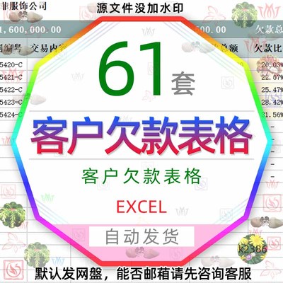销售客户欠款应收账款统计表客户回款还款明细管理登记excel表格3