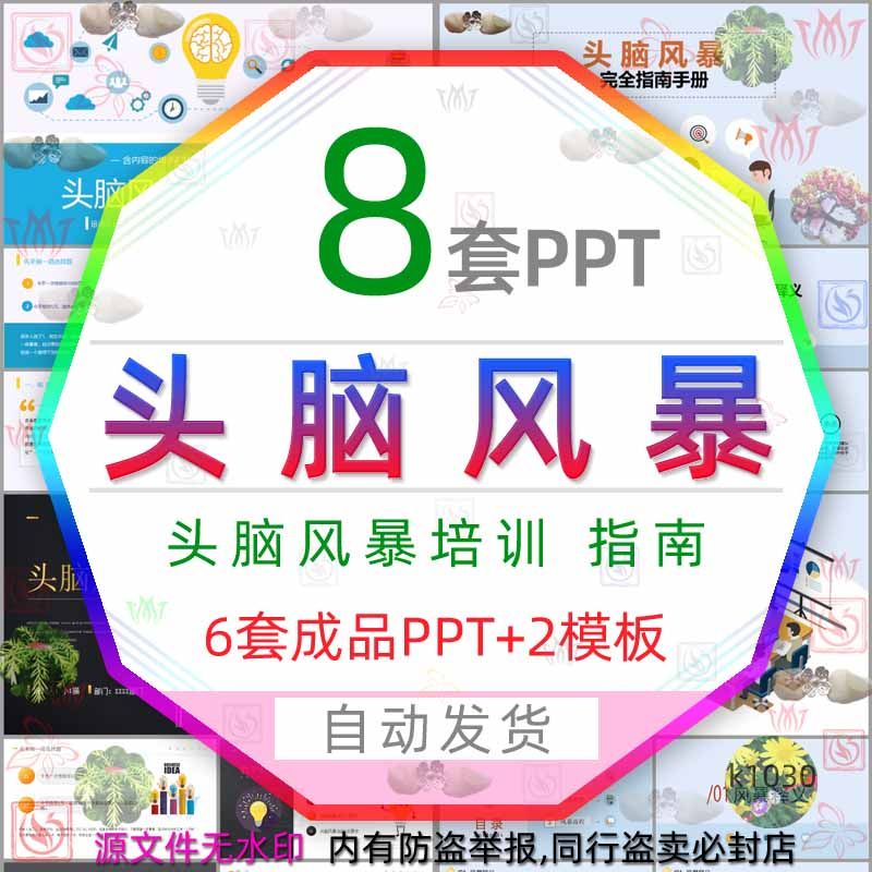 头脑风暴法培训课件ppt模板如何进行头脑风暴完全指南手册图表格