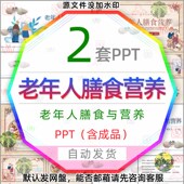 老年人膳食与营养PPT模板老人食谱科学营养合理饮食膳食指南知识3