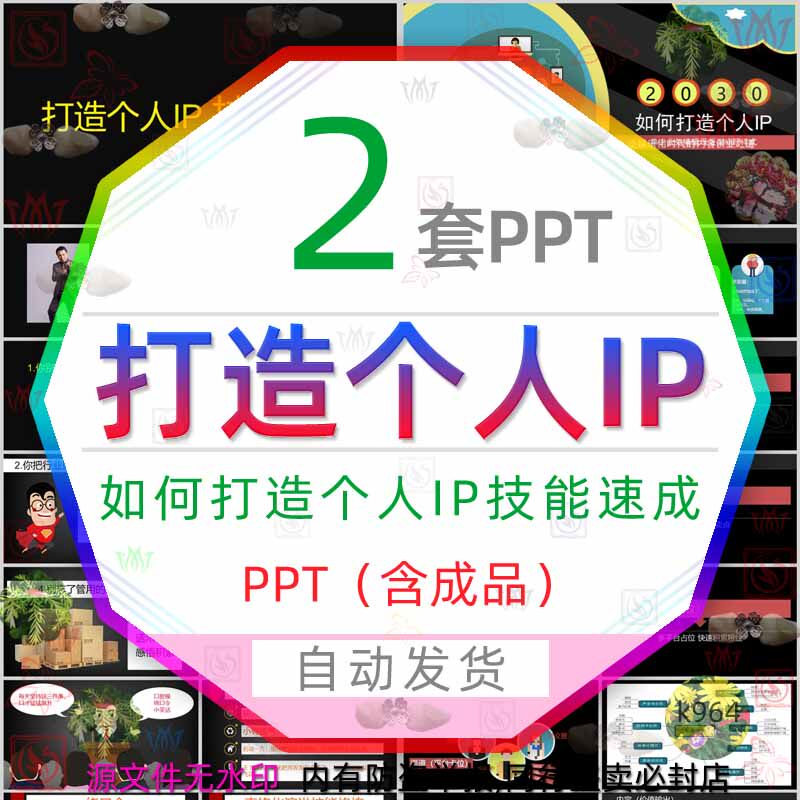 如何打造个人ip技能速成培训课件ppt模板分析个人优势目标定位wps