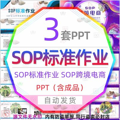 公司SOP标准作业定义作用标准流程PPT模板跨境电商sop海外仓发货
