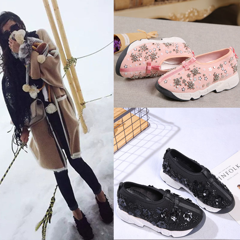 Peppers Same item Flower gym shoes Beading Sequins Rhinestone Embroidery leisure time Flat bottom Single shoes Embroidery Garden Running shoesin the Women's Shoes, Low shoes  category - from Buy2taobao.com to provide professional Taobao agent buy service