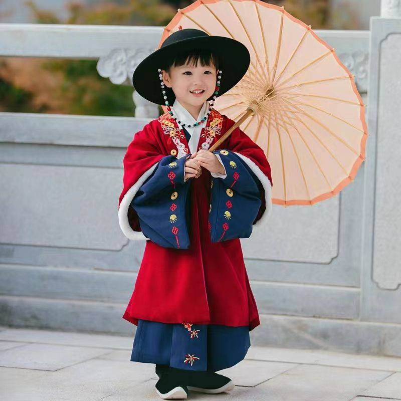 金玉满堂】明制汉服男童冬季加绒加厚宋制棉服套装中式儿童拜年服,童装/婴儿装/亲子装,汉服,淘宝优惠券,粉丝福利购,淘宝优惠卷