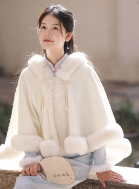 婚宴旗袍披肩斗篷女保暖外套
