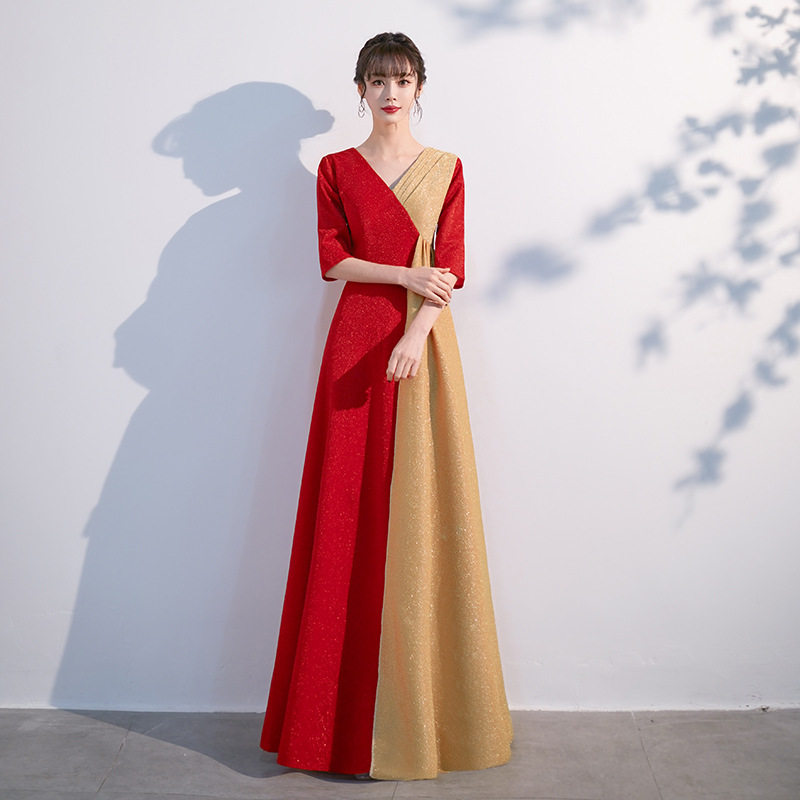 大合唱团演出服晚礼服女中老年