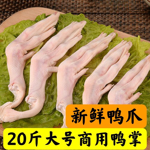 20斤新鲜鸭掌生鸭爪鸭脚鸭爪子新鲜冷冻卤菜食材卤味带骨鸭掌鸭爪